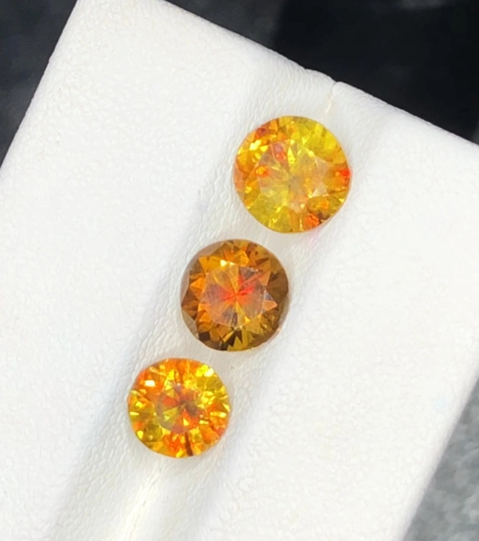 Sphene Lot 4.35 Ct Fancy Cut Fire Sparkling Yellow Sphene Lot