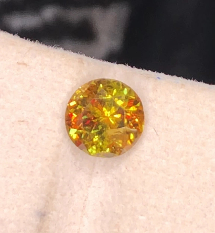 2.10 Ct Sphene- Fancy Cut, Intense Fire & Dispersion- Untreated