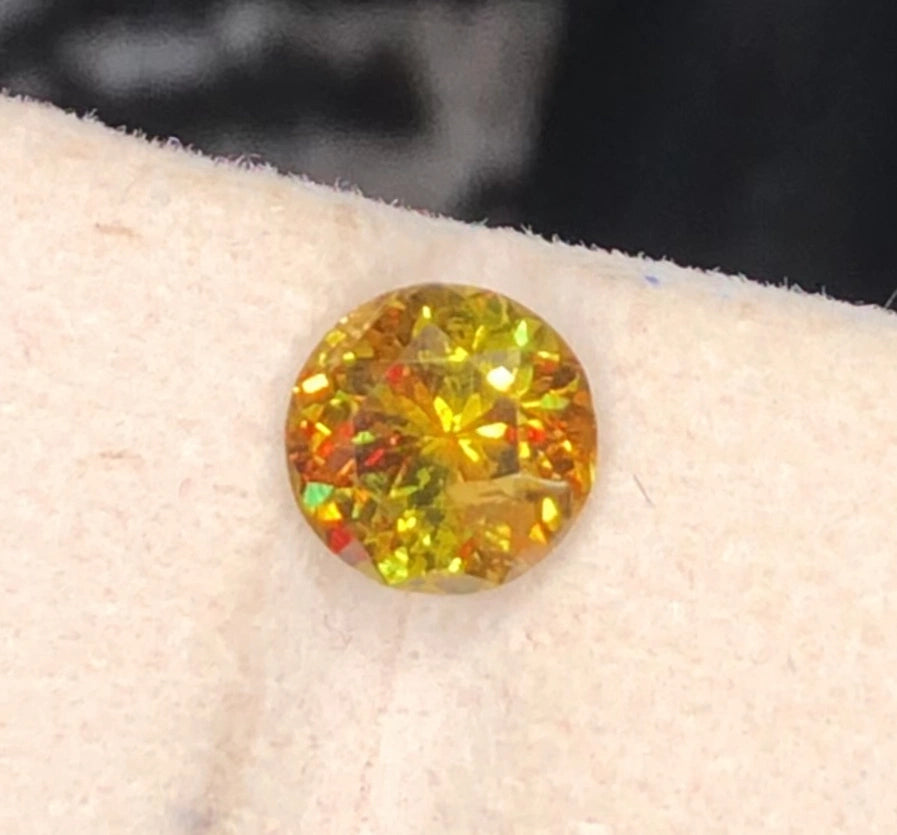 2.10 Ct Sphene- Fancy Cut, Intense Fire & Dispersion- Untreated