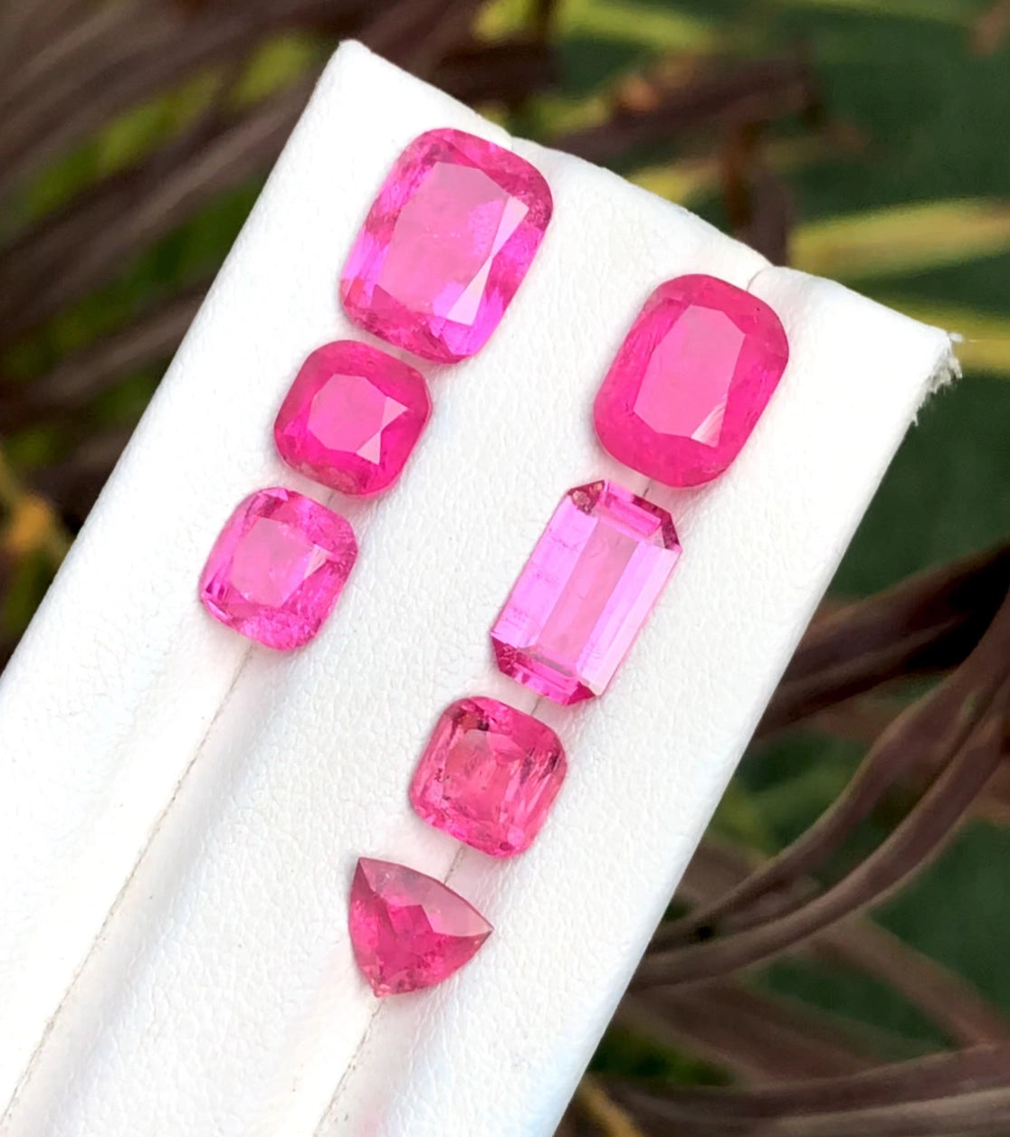 14.2 Cts Hot Pink Rubellite Lot - Mixed Cut Tourmalines with Vibrant Luster - Gemstone