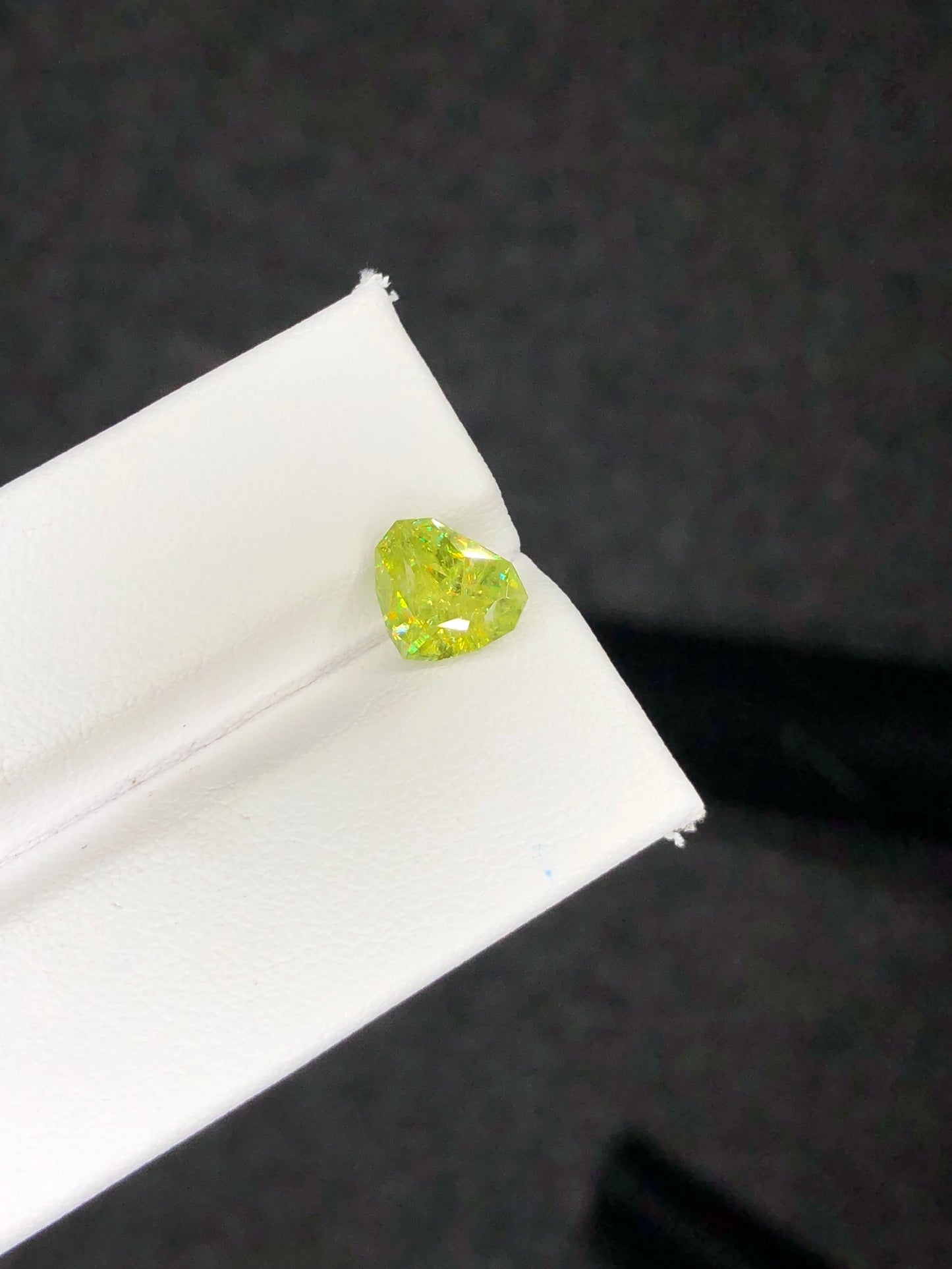 Sphene 1.80 Ct Heart Shape Sensational Sparkly Green Sphene Africa