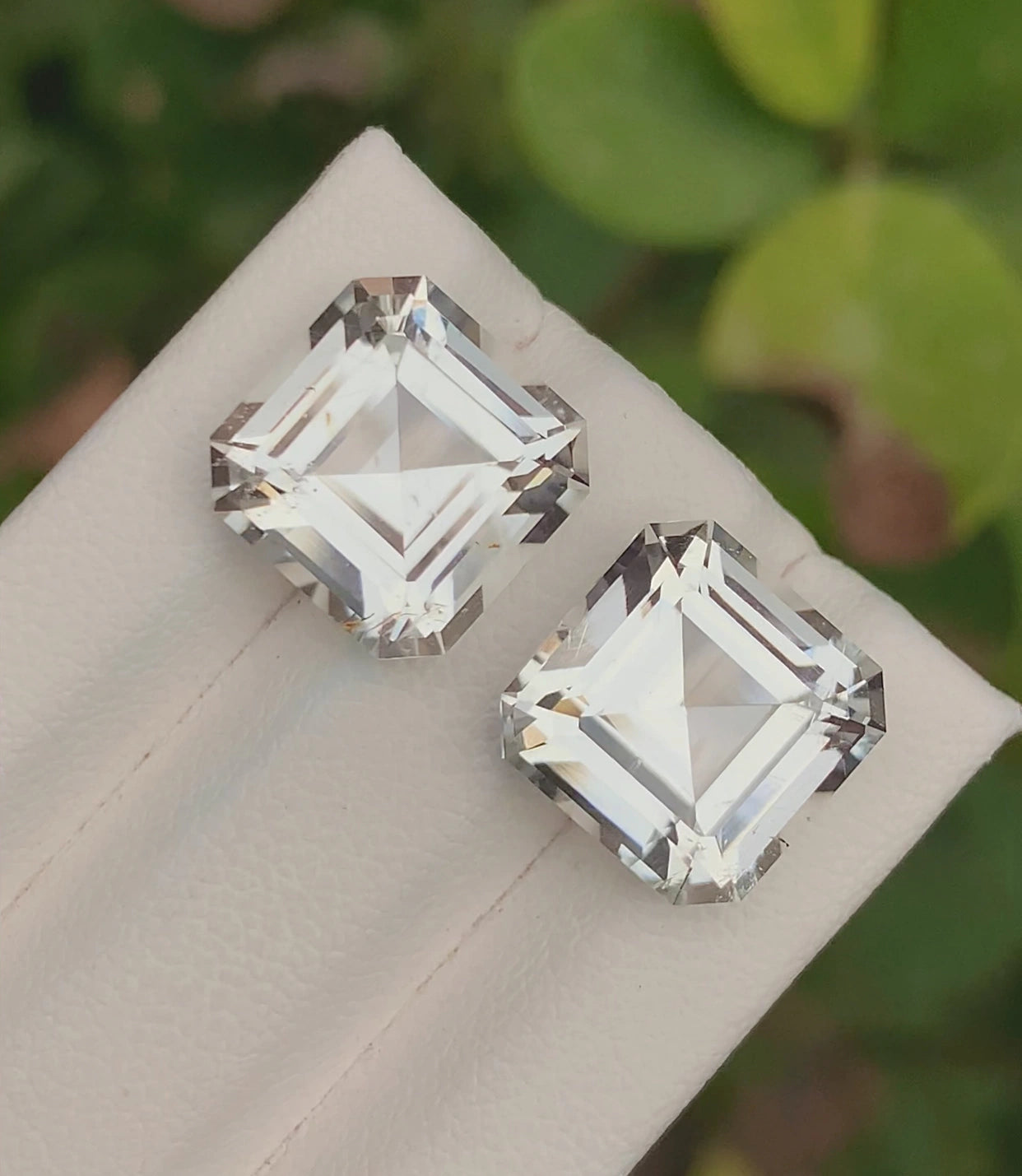 Topaz Pair 17.10 Ct Asscher Cut Beautiful African Topaz - Gemstone