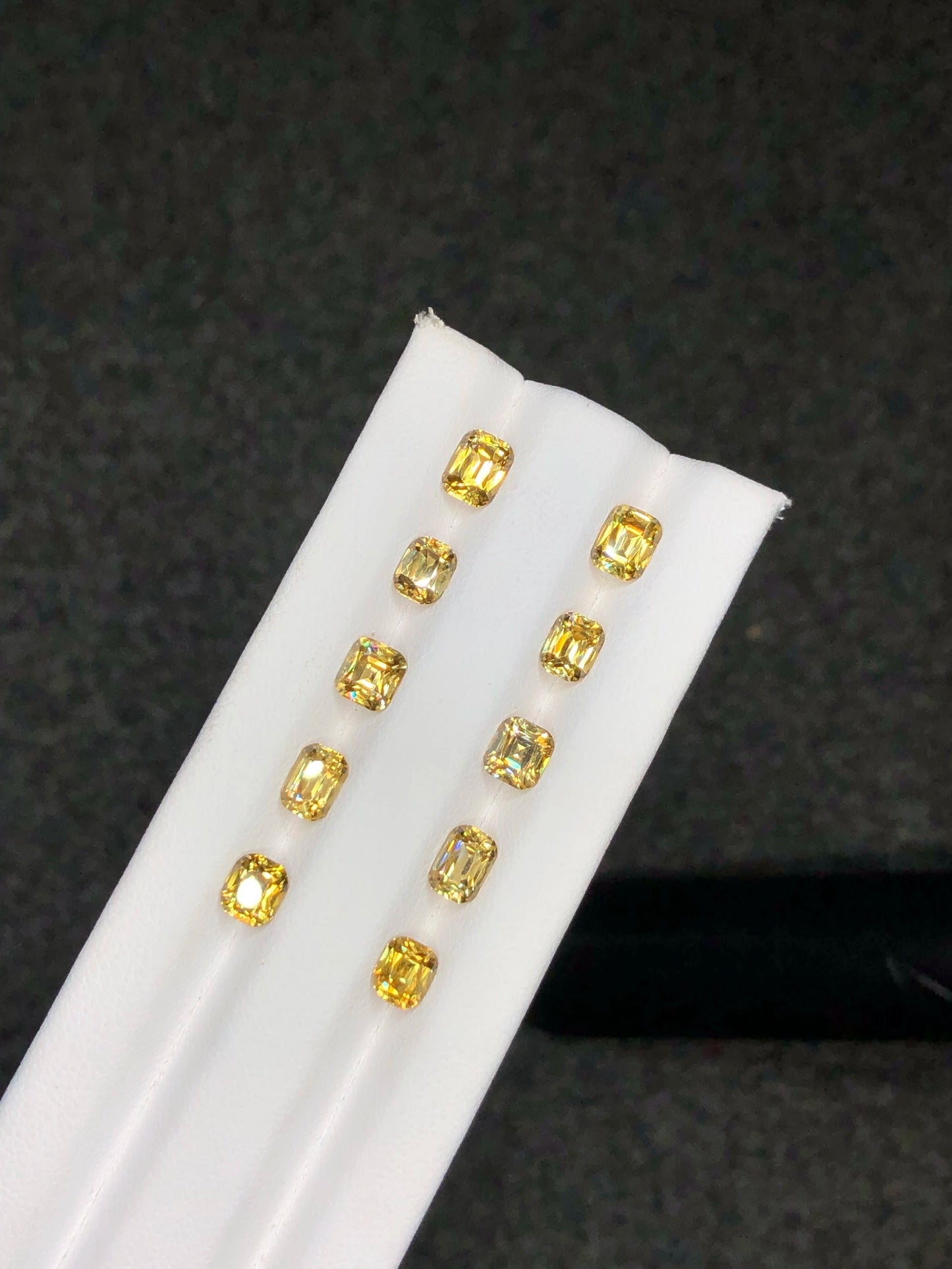 Yellow Zircon Lot 9.60 Ct Cushion Cut Beautiful Sparkly Zircon Lot - Gemstone
