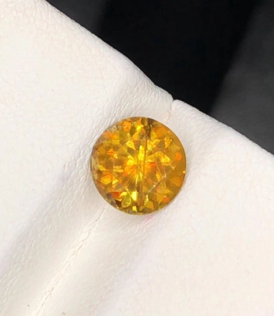 Sphene 1.95 Ct Fancy Cut Fire Sparkling Yellow Sphene From Pakistan