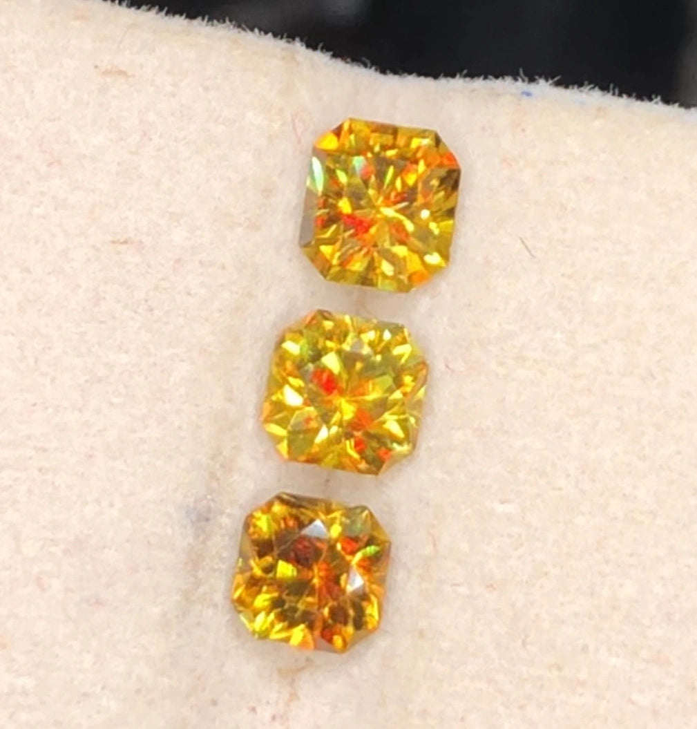 Fire Sphene 2.50 Ct Perfect Faceted Cut Fire Sparkling Sphene Lot