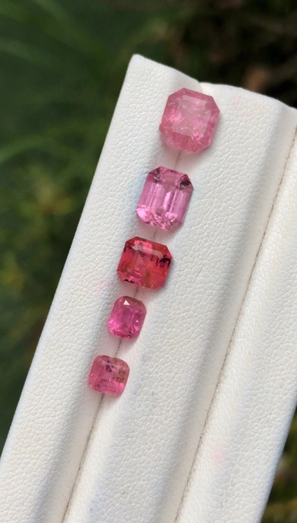 5.40 Ct Rubellite Tourmaline Parcel - Precision Cut, Vivid Pink-Red Hues - Gemstone