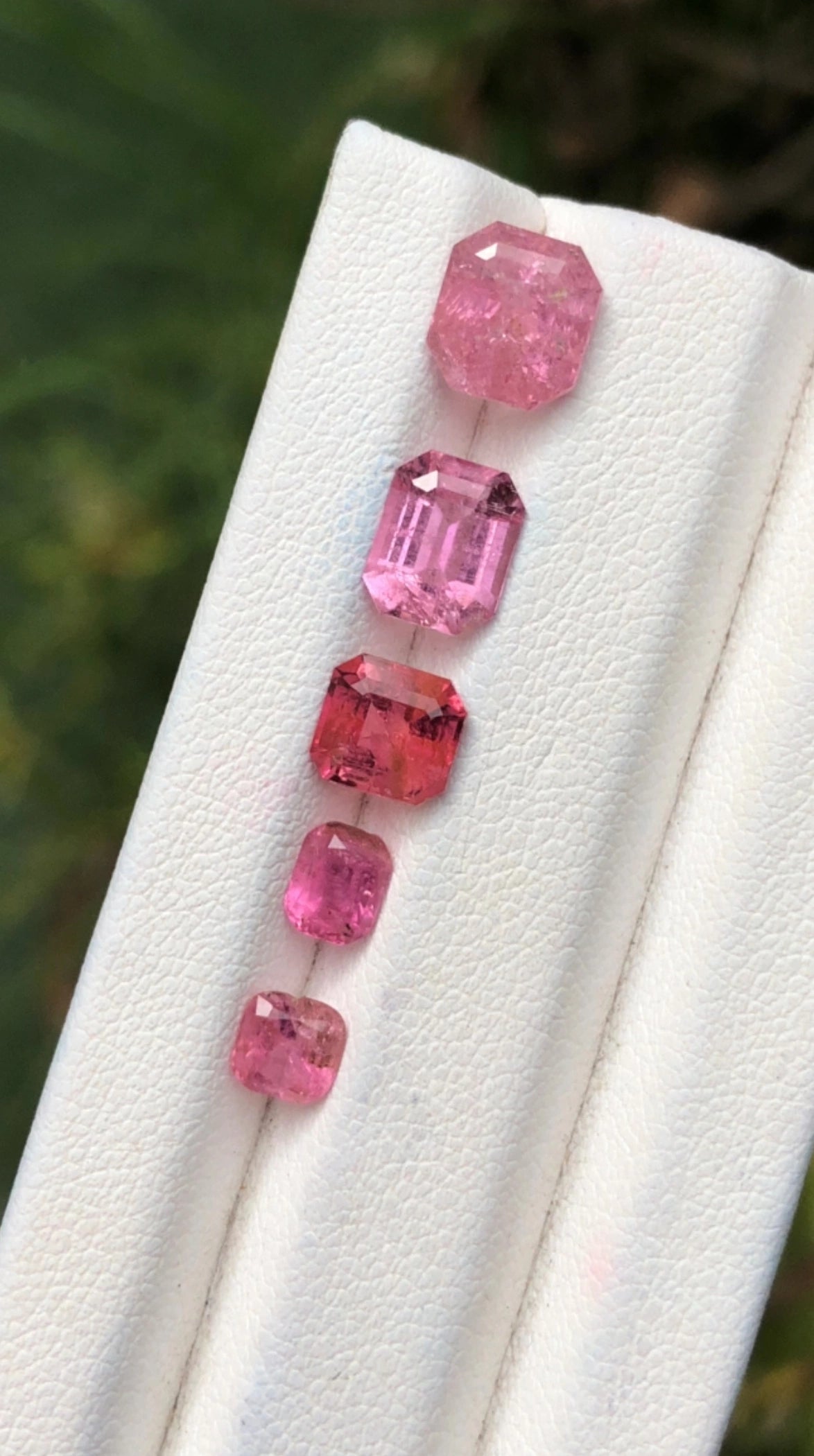 5.40 Ct Rubellite Tourmaline Parcel - Precision Cut, Vivid Pink-Red Hues - Gemstone