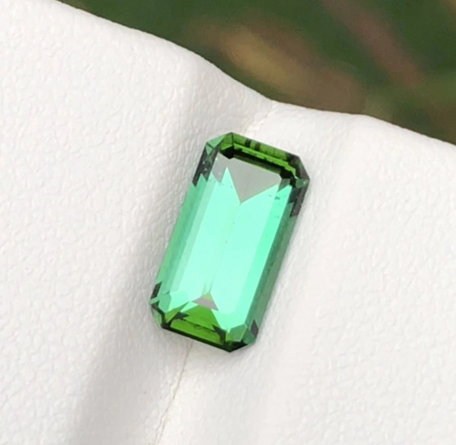 Bluish Green Tourmaline 2.50 Ct Perfect Faceted Cut Tourmaline AFG - Gemstone