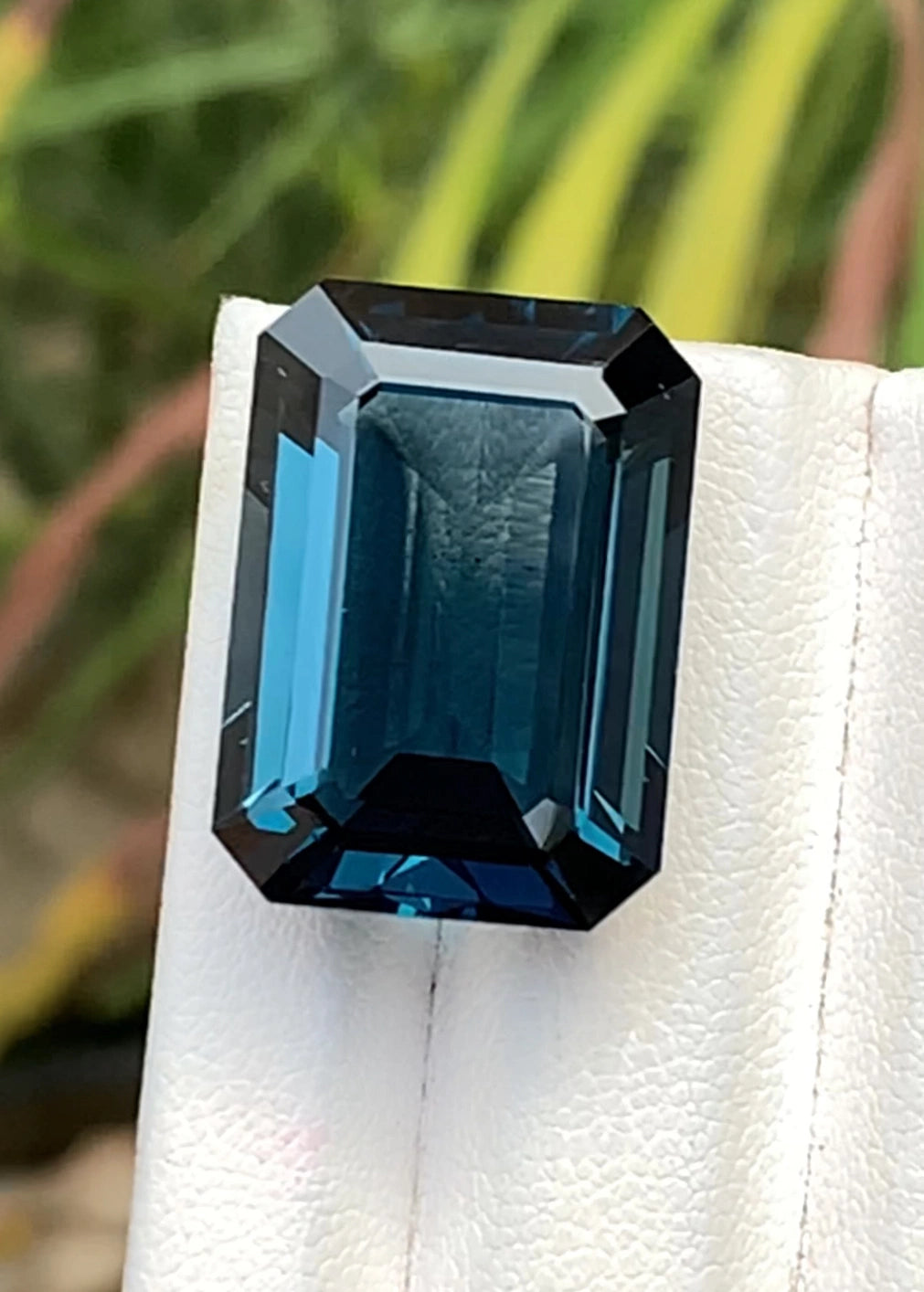 Luxury 30.40 Ct Emerald Cut London Blue Topaz - Intense Deep Blue Glow - Gemstone