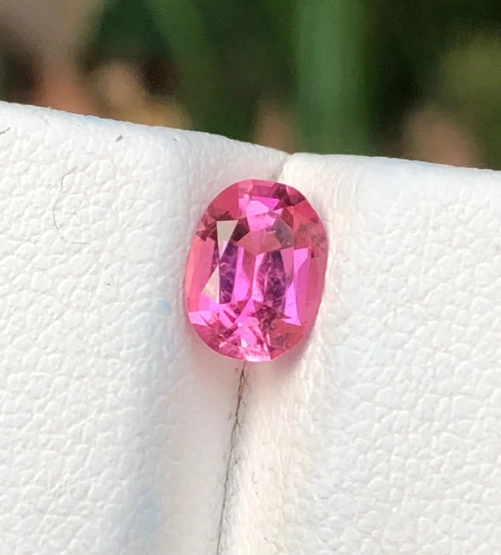 0.95 Ct Rubellite Tourmaline - Fine Cushion Cut, Bright Color - Gemstone