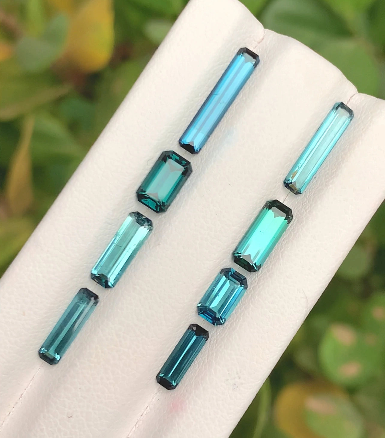 Blue Tourmaline Lot 6 Ct Emerald Cut Blue Tourmaline Lot - Gemstone