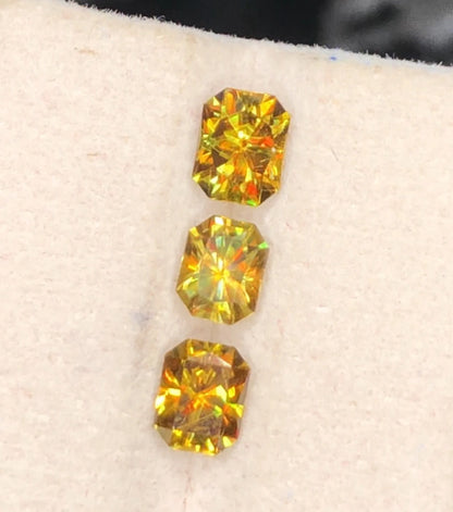 Fire Sphene 2.60 Ct Perfect Faceted Cut  Fire Sparkling Sphene Lot