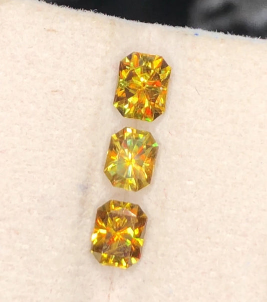 Fire Sphene 2.60 Ct Perfect Faceted Cut  Fire Sparkling Sphene Lot