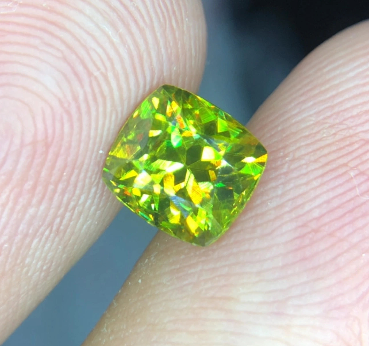 2.1 Ct Vivid Green Sphene- Brilliant Fire & Rare Untreated Collectors Gem