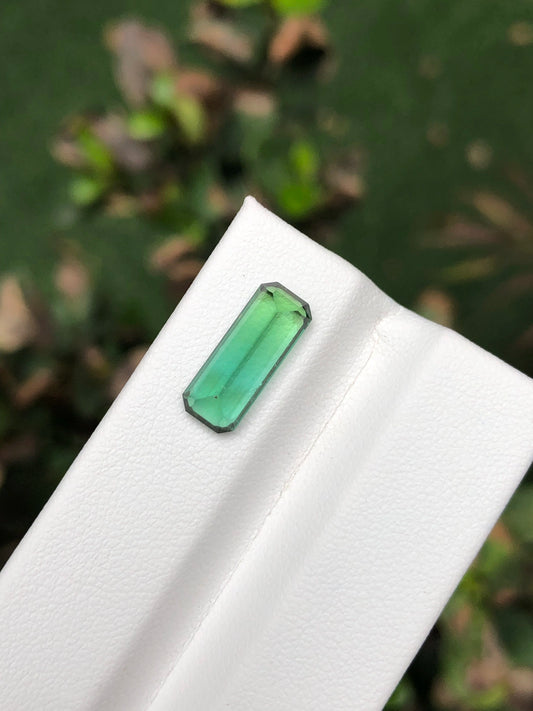 Bluish Green Tourmaline 3.0 Ct Perfect Faceted Cut Tourmaline AFG - Gemstone