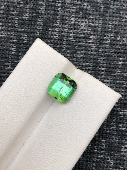 Tourmaline 3.20 Ct Cushion Cut Beautiful Green Tourmaline From AFG - Gemstone