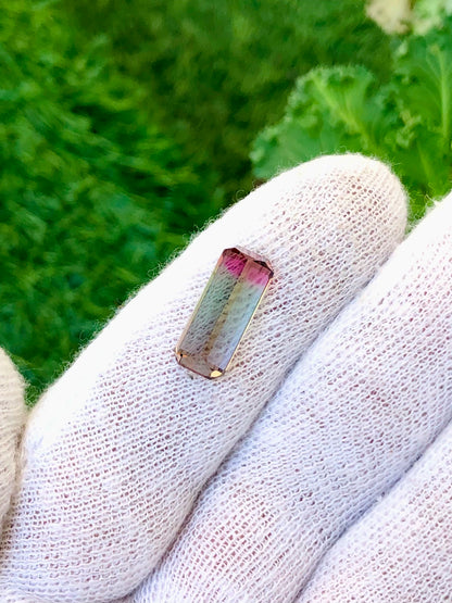 Tri Colour Tourmaline 7.40 Ct Perfect Cut Beautiful Tourmaline AFG - Gemstone