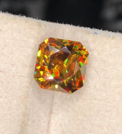 2.30 Ct  Sphene- Fancy Cut, Intense Fire & Dispersion-Untreated