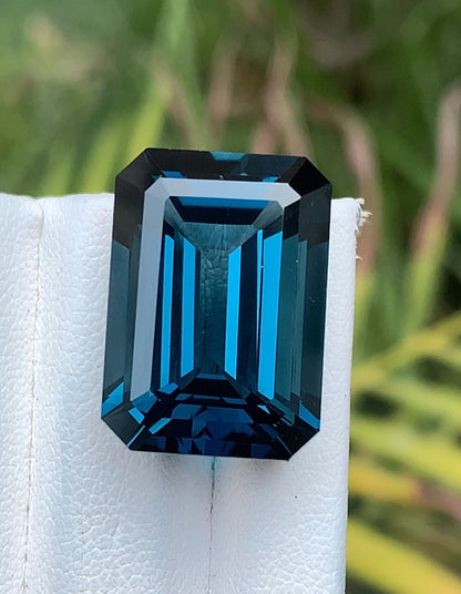 Magnificent 29.30 Ct Emerald Cut London Blue Topaz - Deep Teal Brilliance - Gemstone