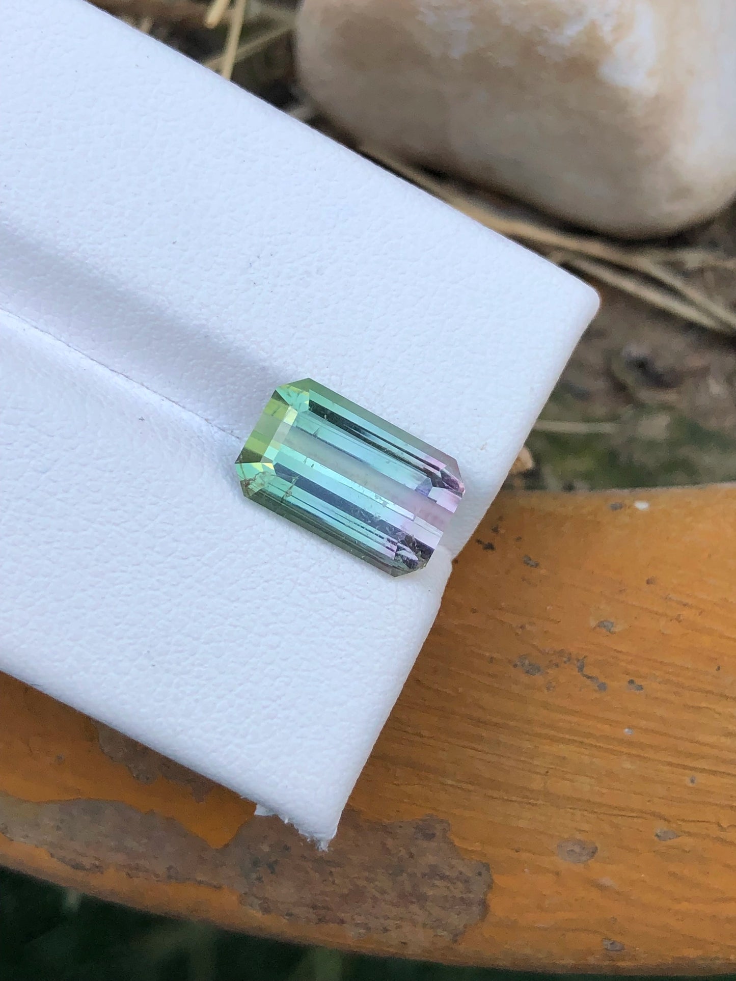 Bi Tourmaline 3.70 Ct Perfect Cut Beautiful Bi Colour Tourmaline - Gemstone