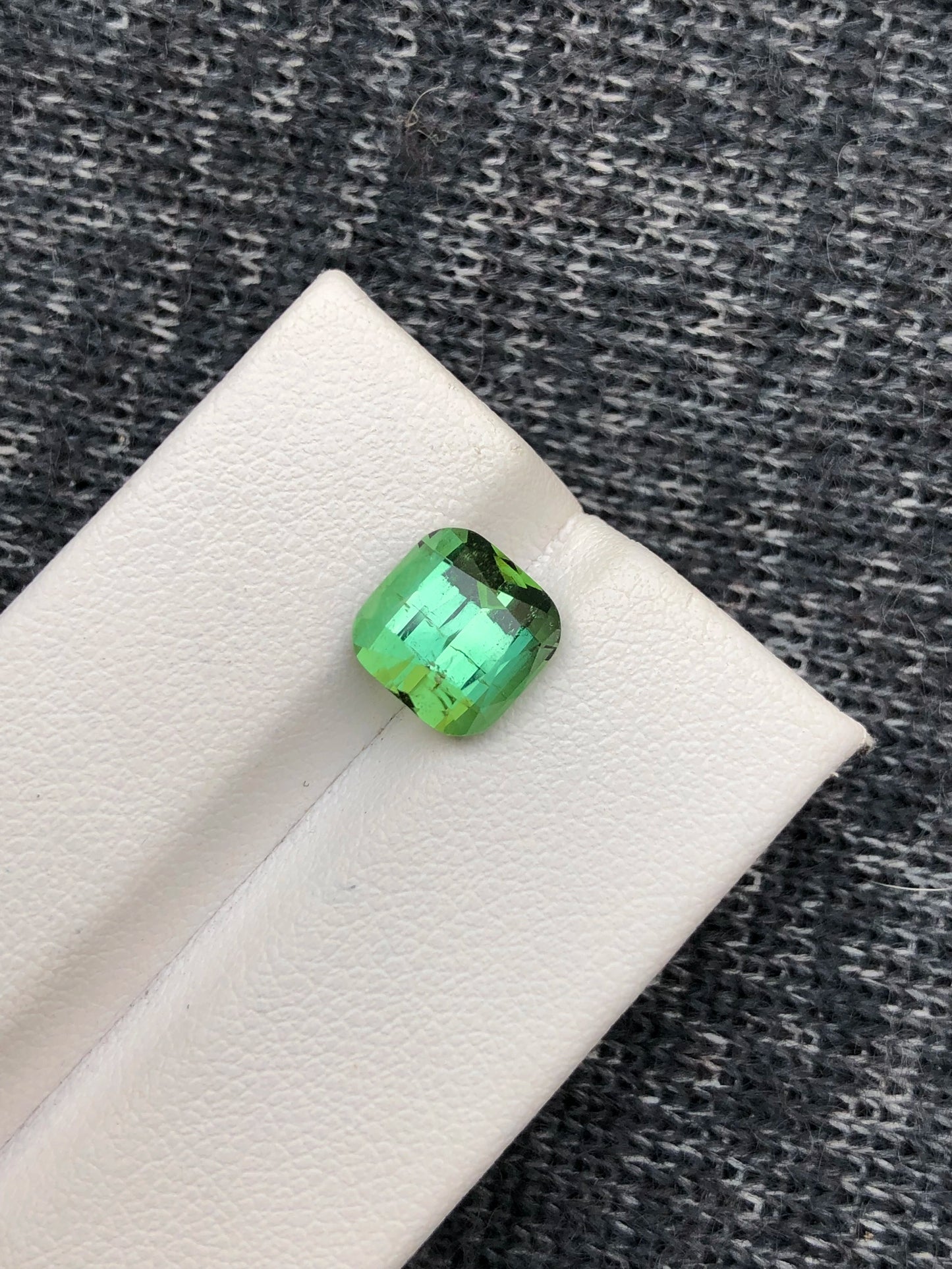 Tourmaline 3.20 Ct Cushion Cut Beautiful Green Tourmaline From AFG - Gemstone
