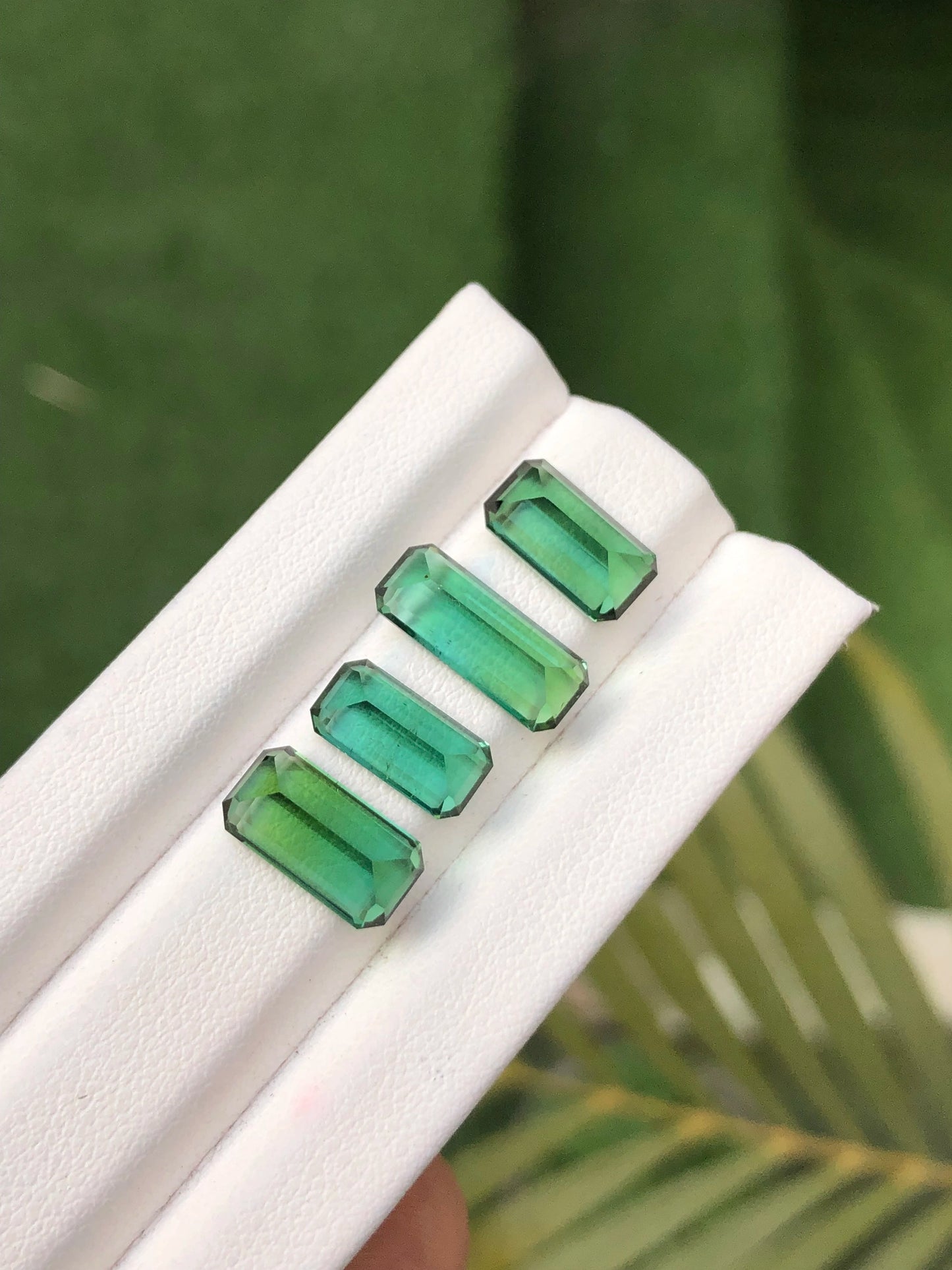 Tourmaline Set 11.10 Ct Perfect Faceted Cut Greenish Tourmaline Lot - Gemstone