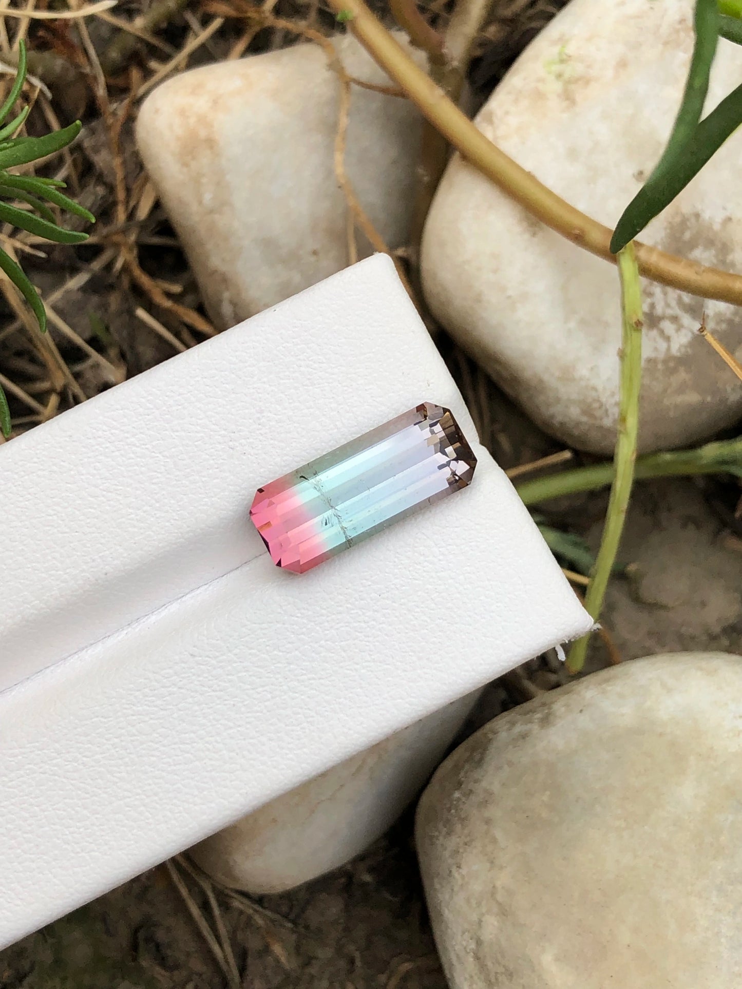 Tri Colour Tourmaline 7.40 Ct Perfect Cut Beautiful Tourmaline AFG - Gemstone