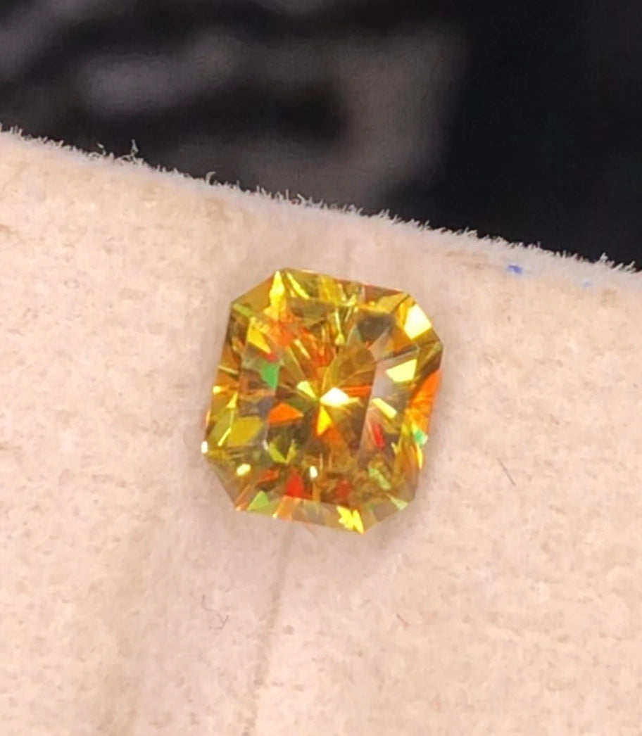 Fire Sphene 1.40 Ct Perfect Faceted Cut  Fire Sparkling Sphene