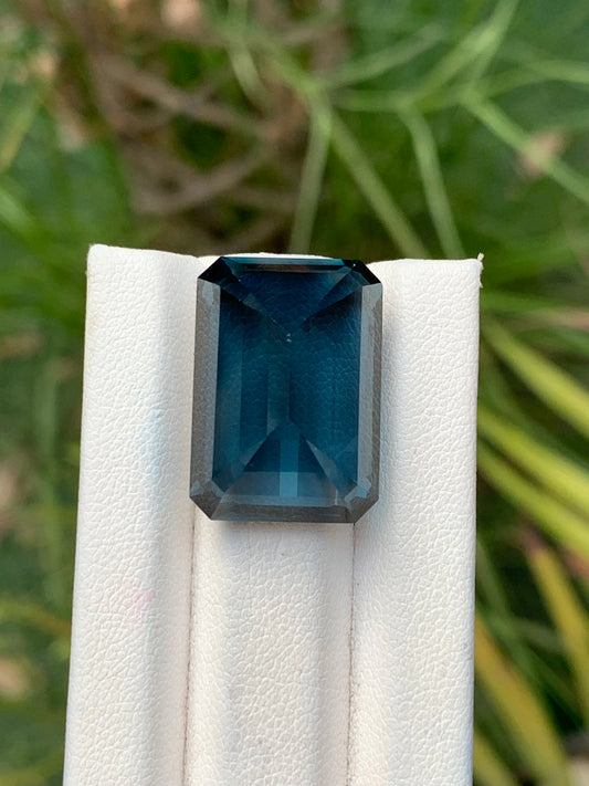 Magnificent 29.30 Ct Emerald Cut London Blue Topaz - Deep Teal Brilliance - Gemstone