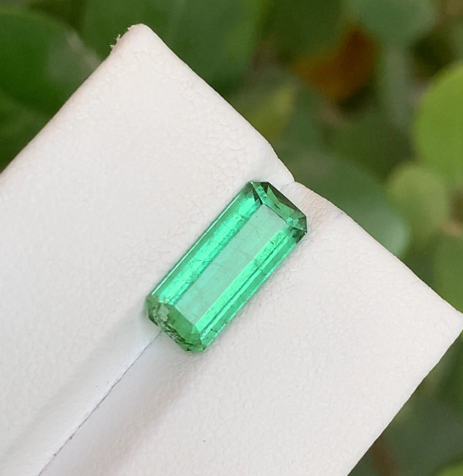Tourmaline 3.40 Ct Emerald Cut Beautiful Green Tourmaline AFG - Gemstone