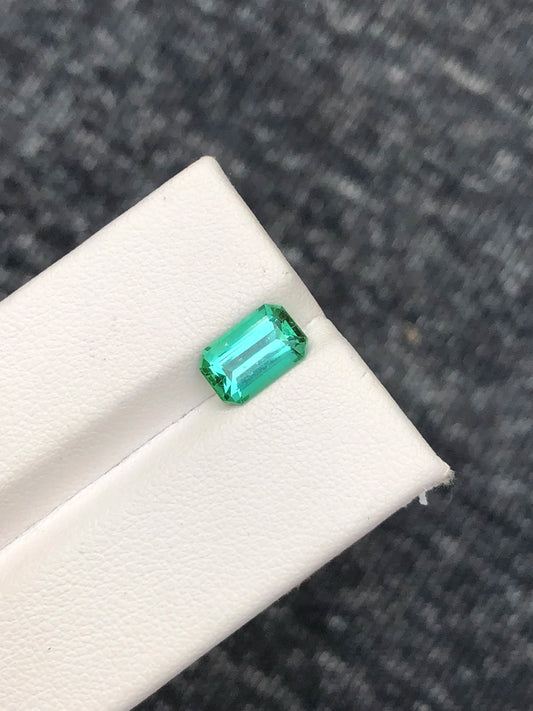 Tourmaline 1.80 Ct Emerald Cut Beautiful Green Tourmaline From AFG - Gemstone