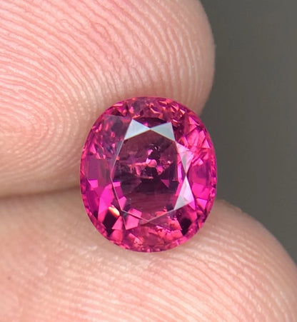2.90 Crt Vivid Pink Rubellite Oval Shape Sparkly Rubellite From AFG - Gemstone