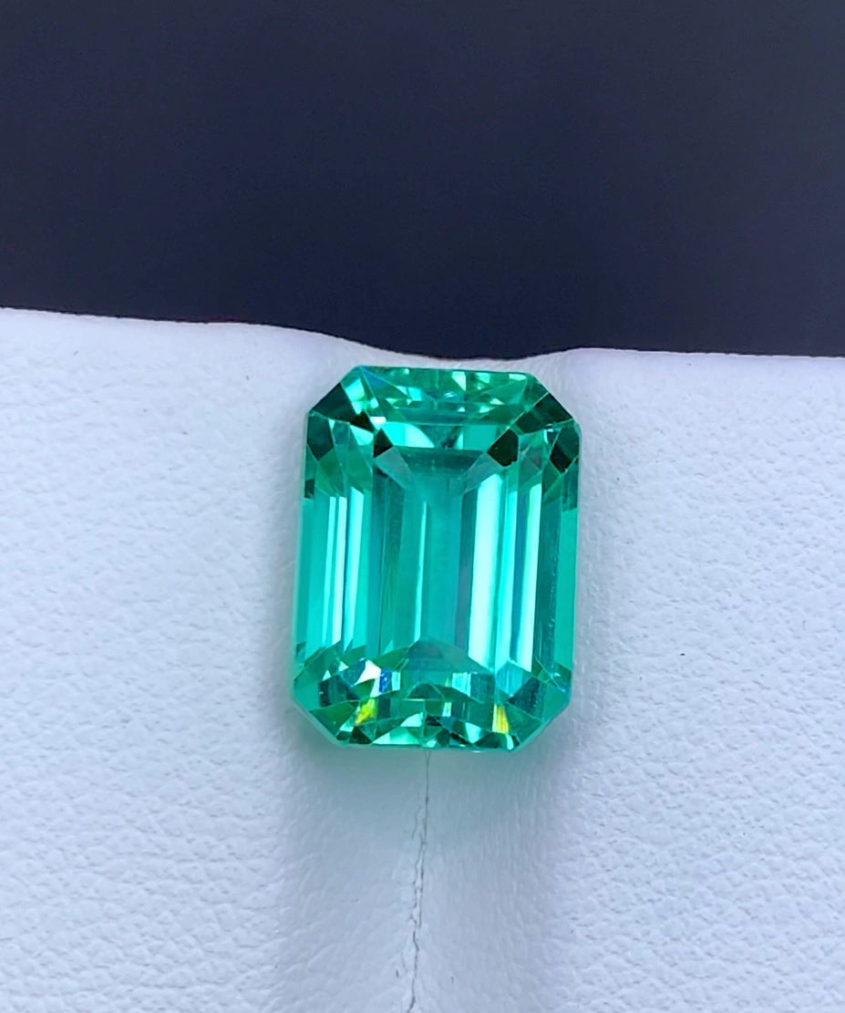 Green Spodumene 9.60 Ct Perfect Faceted Cut  Green Spodumene
