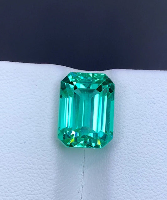Green Spodumene 9.60 Ct Perfect Faceted Cut  Green Spodumene