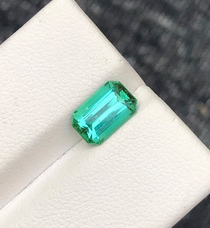 Tourmaline 1.80 Ct Emerald Cut Beautiful Green Tourmaline From AFG - Gemstone