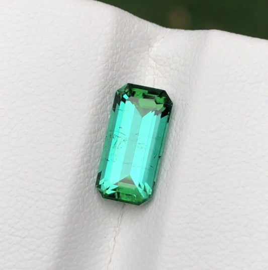 Bluish Green Tourmaline 2.20 Ct Perfect Faceted Cut Tourmaline AFG - Gemstone