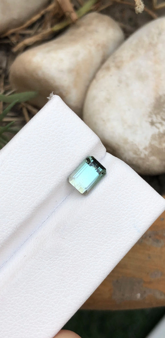TOURMALINE 1.60 Ct Precision Emerald Cut From Afghanistan - Gemstone