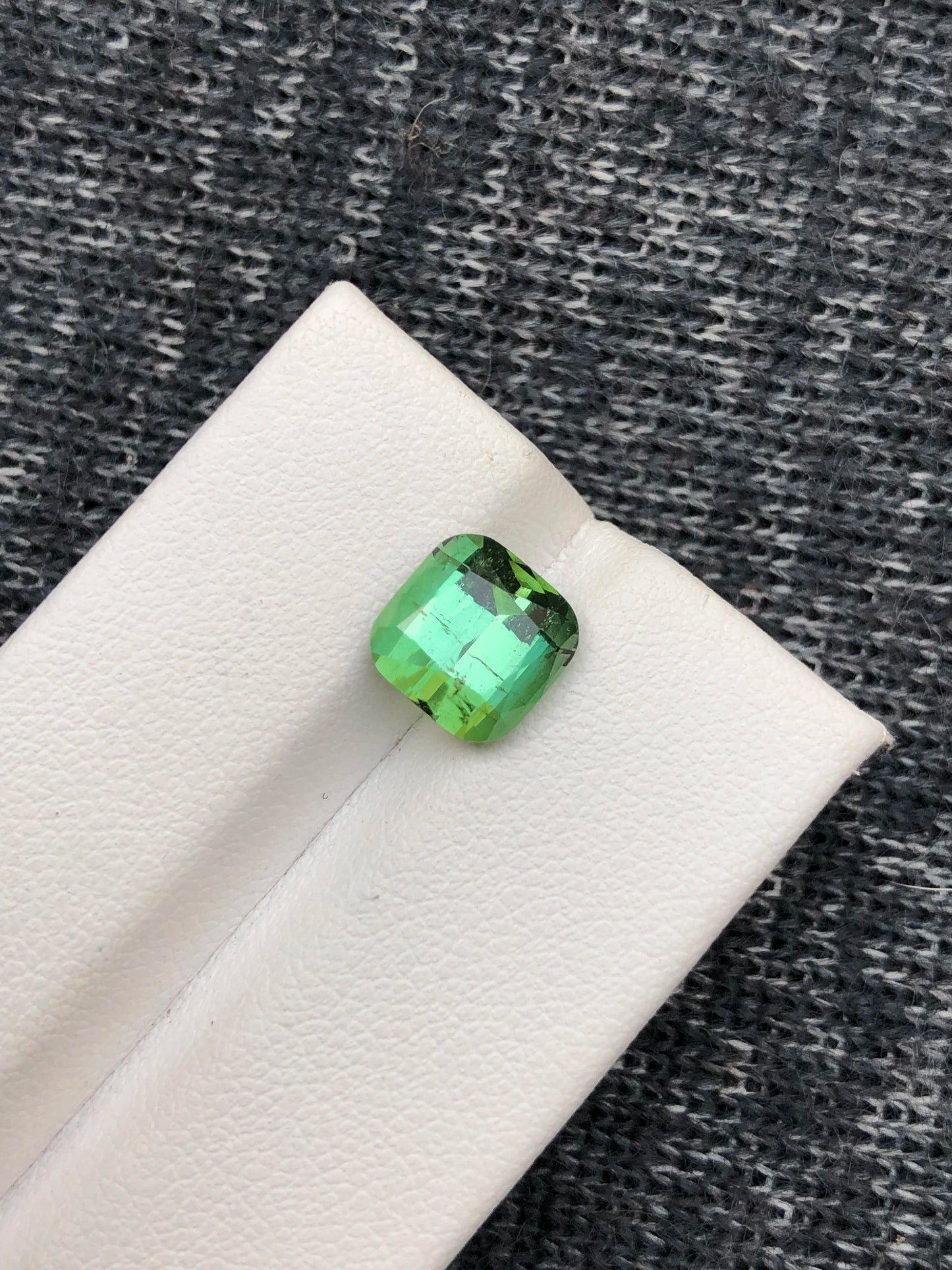Tourmaline 3.20 Ct Cushion Cut Beautiful Green Tourmaline From AFG - Gemstone