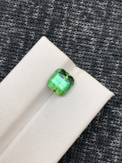 Tourmaline 3.20 Ct Cushion Cut Beautiful Green Tourmaline From AFG - Gemstone