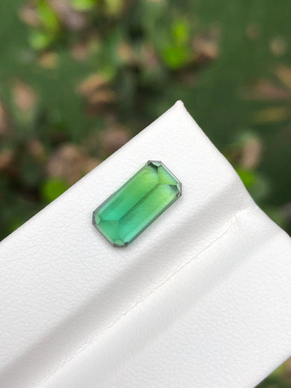 Bluish Green Tourmaline 3.10 Ct Perfect Faceted Cut Tourmaline AFG - Gemstone