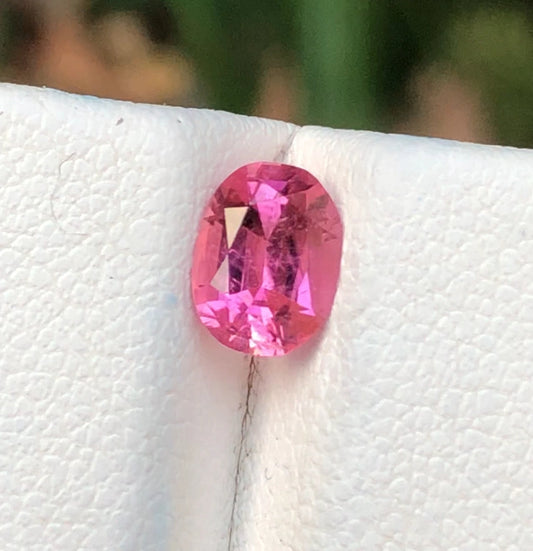 0.95 Ct Rubellite Tourmaline - Fine Cushion Cut, Bright Color - Gemstone