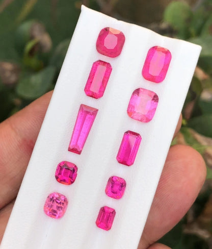 Pink Rubellite Lot 13.70 Ct Perfect Cut Pink Rubellite Lot - Gemstone