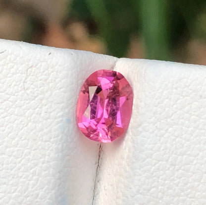0.95 Ct Rubellite Tourmaline - Fine Cushion Cut, Bright Color - Gemstone