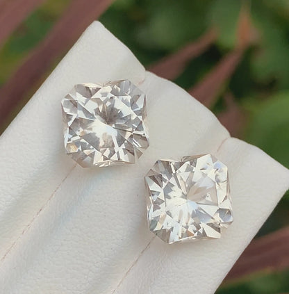 Matching 15.60 Ct Topaz Pair - Skardu Gems - Precision Cut - Gemstone