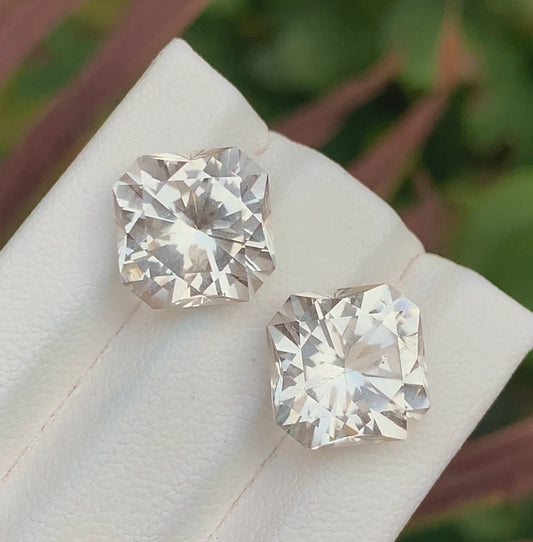 Matching 15.60 Ct Topaz Pair - Skardu Gems - Precision Cut - Gemstone