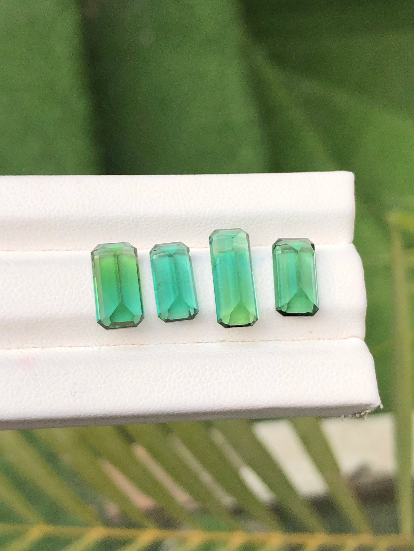 Tourmaline Set 11.10 Ct Perfect Faceted Cut Greenish Tourmaline Lot - Gemstone