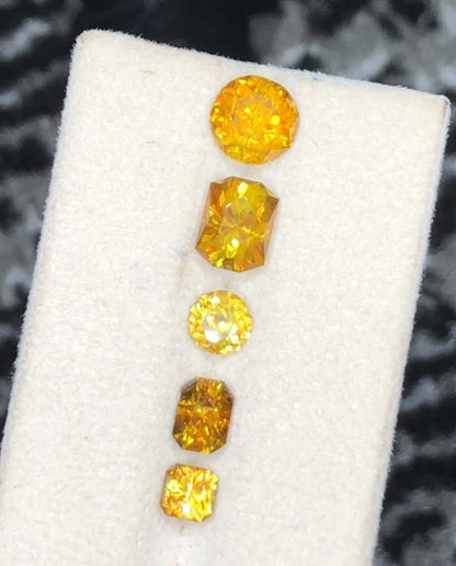 Fire Sphene Lot 6.0 Ct Perfect Faceted Cut  Fire Sparkling Sphene
