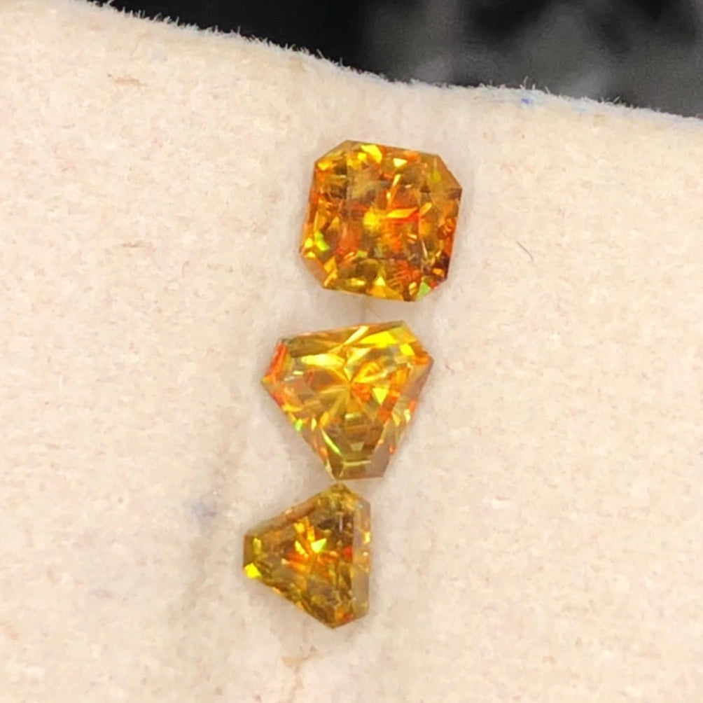 Fire Sphene 2.20 Ct Perfect Faceted Cut  Fire Sparkling Sphene