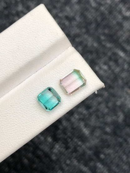 Bi Colour Tourmaline 3.30 Ct Perfect Cut Beautiful Bi Colour Tourmaline Pcs - Gemstone