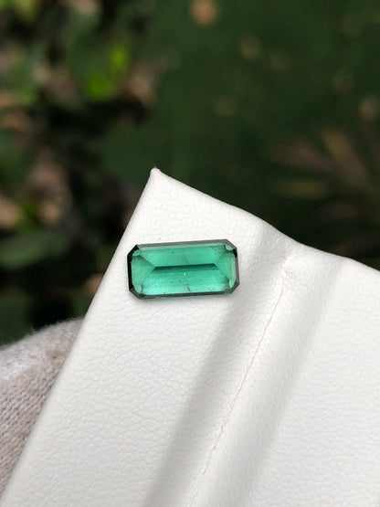 Bluish Green Tourmaline 2.20 Ct Perfect Faceted Cut Tourmaline AFG - Gemstone